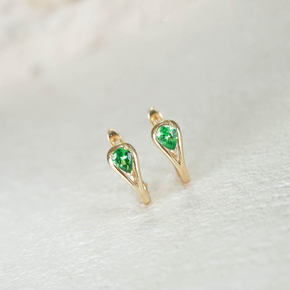 925 Sterling Silver Luxury Light Green Zircon Stud Earrings For Women Fine Jewelry Accessorie