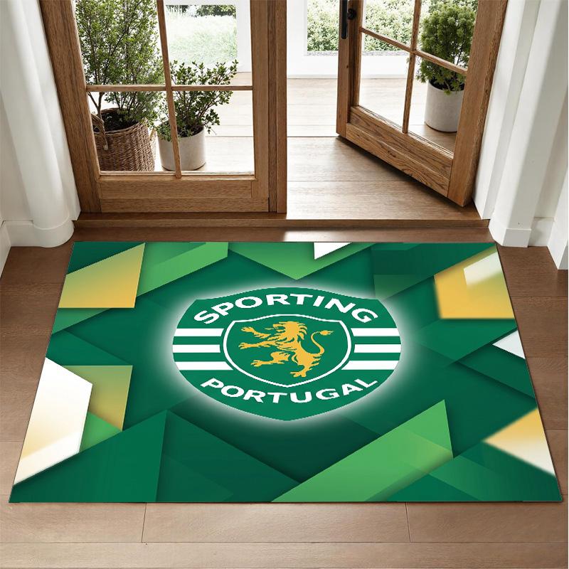 Sporting CP FC Design Crystal Velvet Rug Soft Decorative Mat for Bedroom Entrance