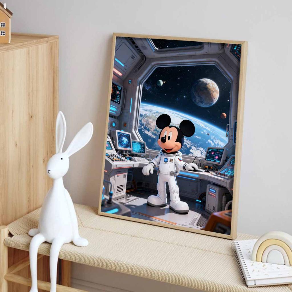 Disney Diamond Painting Space Mickey DIY Diamond Art Painting Set for Home Office Decoration Handmade Gifts