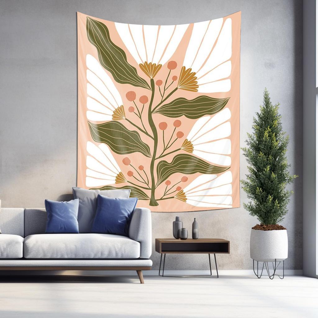 Elegant Floral Wall Hanging Modern Minimalist Decorative Wall Art Tapestry
