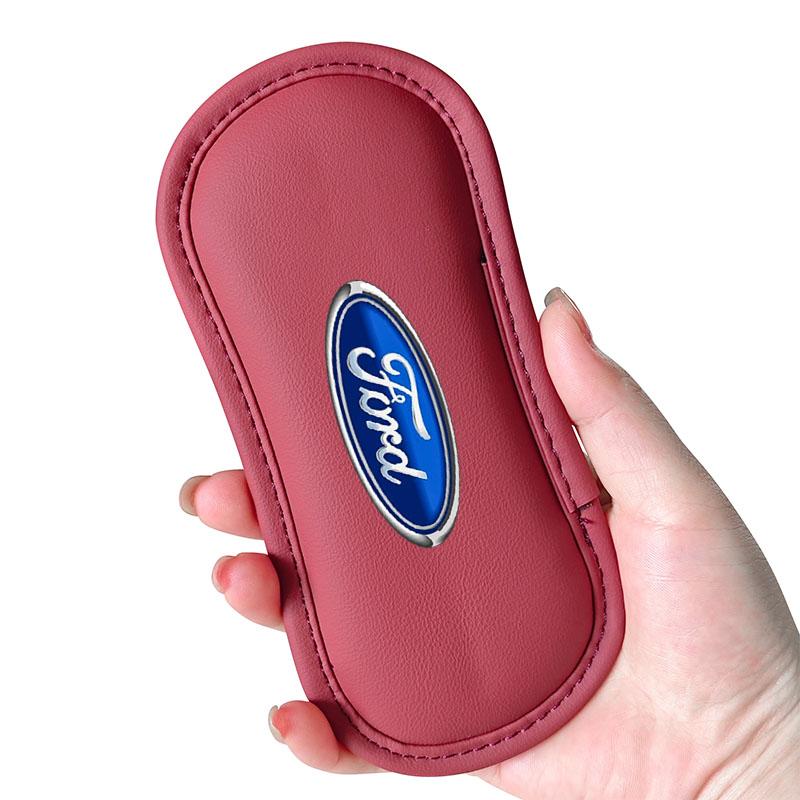Leather Car Pillow Car Knee Pad Elastic Memory Foam Leg Pad For Ford Fiesta Ranger Focus Kuga Mustang MAX Transit Mondeo Esco