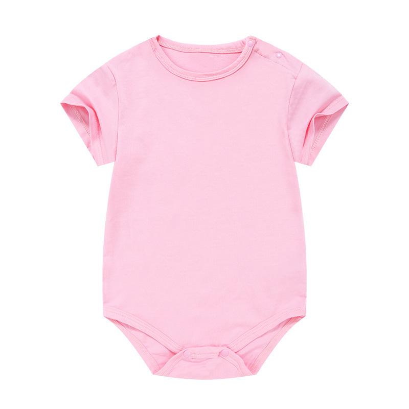 Newborn Baby Summer Cotton Short-Sleeved Jumpsuit Romper