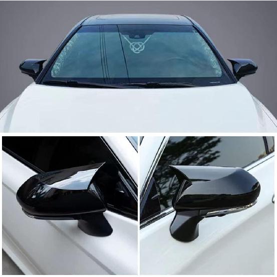 Car Ox Horn Side Rearview Mirror Cover Wing Mirror Protect Decorate Covers Auto Exterior Decoration Accessories for Toyota Camry 2018 2019 2020 2021