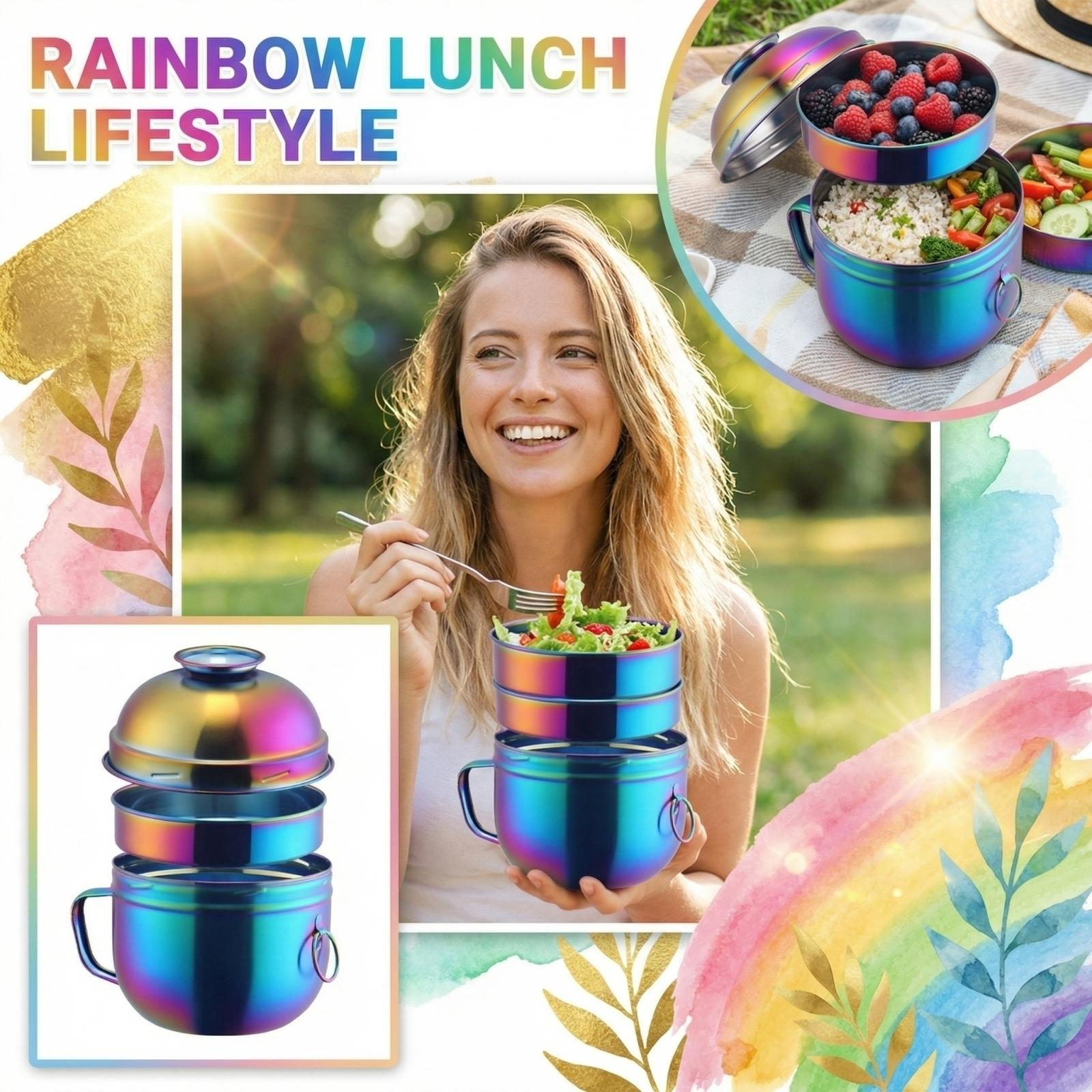 Stainless steel fast food cup large capacity bento box one size