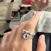 Black Cat Monster Ring - Cute Cartoon Jewelry for Couples