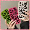 INS Leopard Print Matte Silicone Soft CoverPhone Case For iPhone 11 Case iPhone 16 13 15 14 12 Pro Max XR 16e XS X 7 8 Plus SE