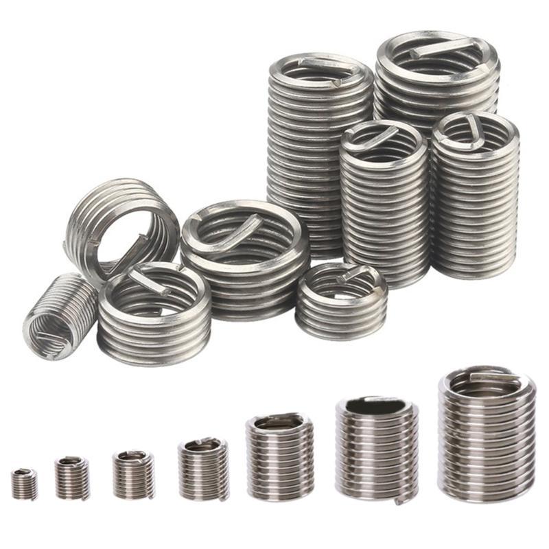 60pcs Steel Wire Thread Inserts Mechanical Engineering Thread Solution for Enhances Thread Strength & Easy Installation