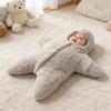Thick Fleece Starfish Swaddle for Newborns - Anti-Startle Outdoor Sleeping Bag