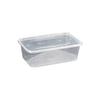 Disposable Transparent Plastic Meal Box, 1000ml Square (300 Sets)