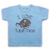 Ich liebe Röhrenmäuse Hipster Slogan Niedlich Lustig Underground Kinder Kinder T-Shirt