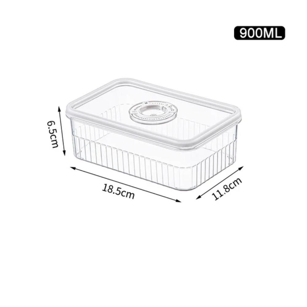 Portable Timeable Refrigerator Storage Box Transparent Kitchen Organizer  Kitchen Supplies