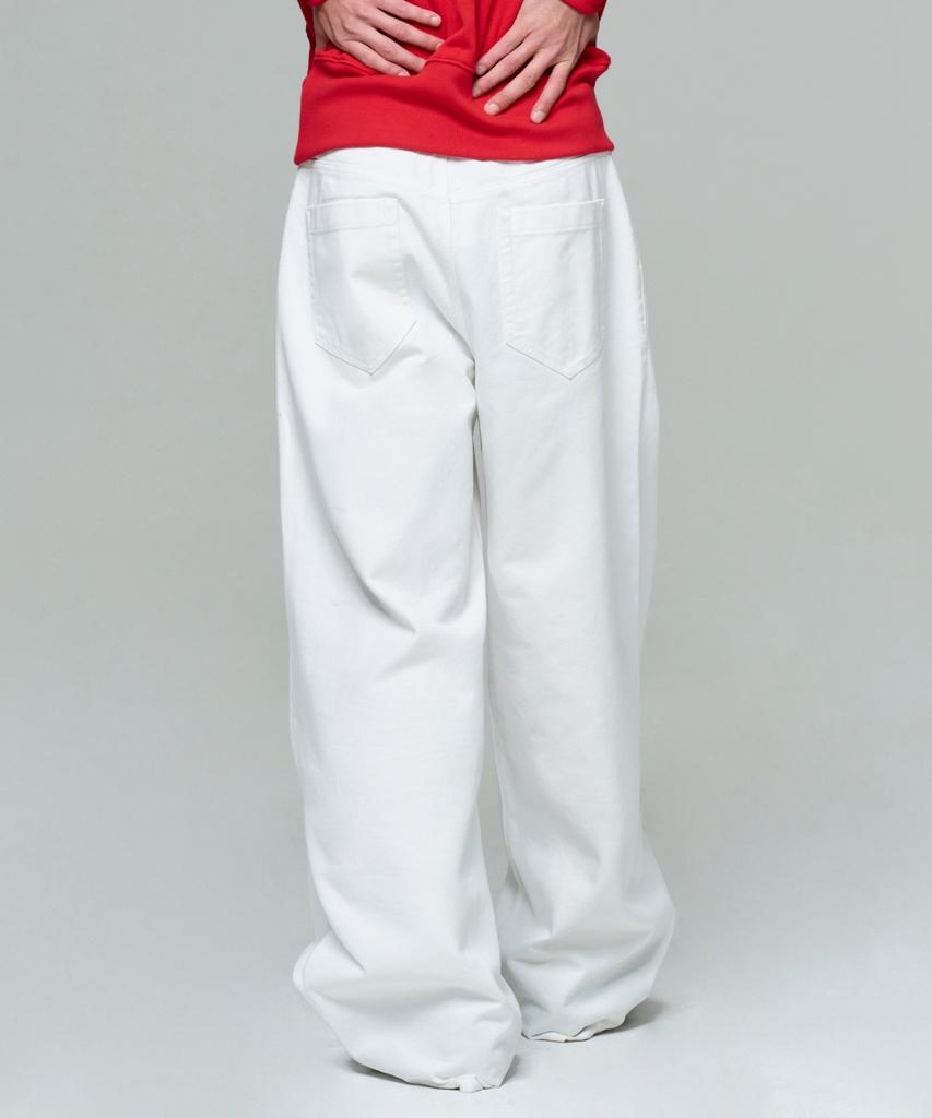 Ira Men Era Wide Fit Denim Pants - White