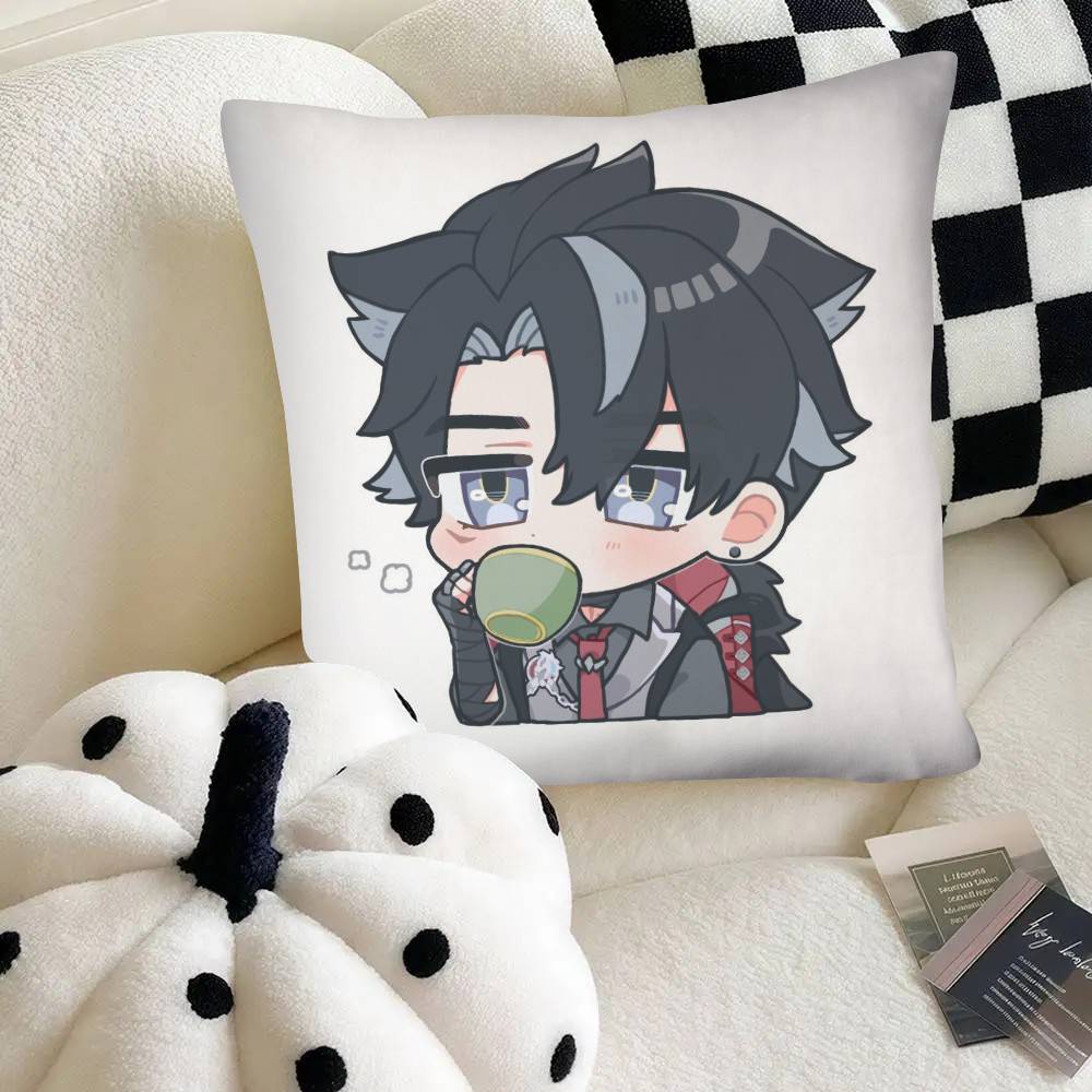 Kawaii Wriothesley Pillow Case Fashion Square Pillowcase Bedroom Sofa Room Ins Decoration Leisure