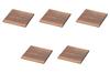 Set of 5 15cm Square Burnt Cedar Planks X 15 X Cedar Setomonohonpo [15 0.8cm] Flooring,