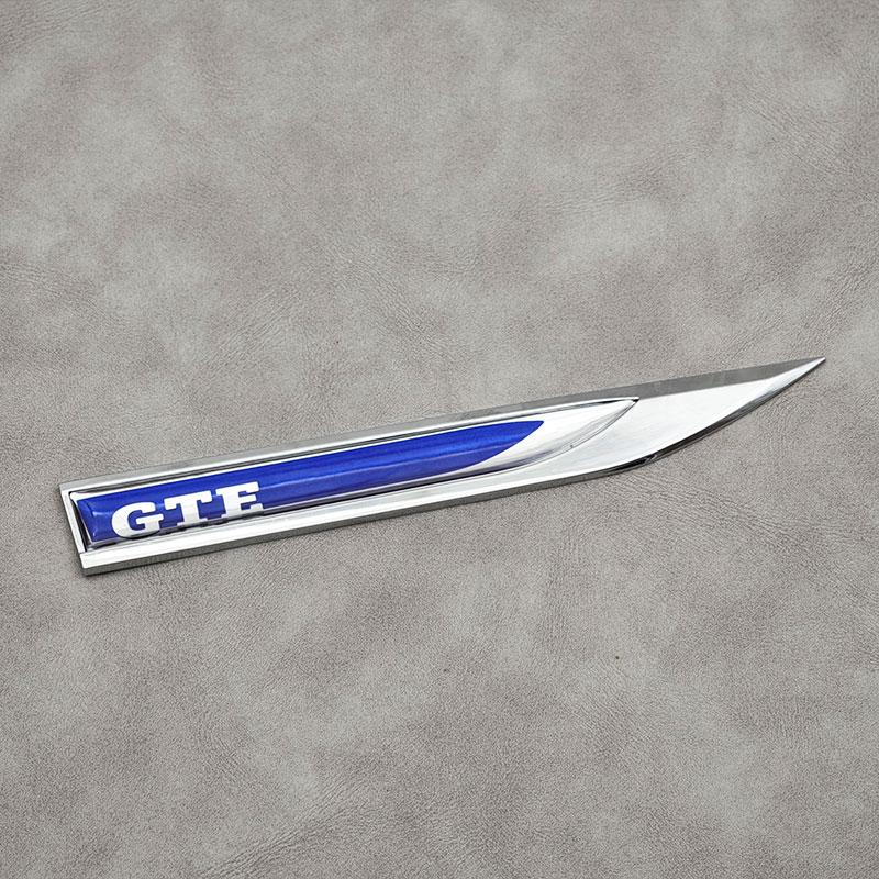2Pcs/set Metal Blue GTE Logo Car Fender Side Badge Emblem for Volkswagen VW Golf GTE MK7 7 7.5 8 Passat B8 Sticker Accessories SO1
