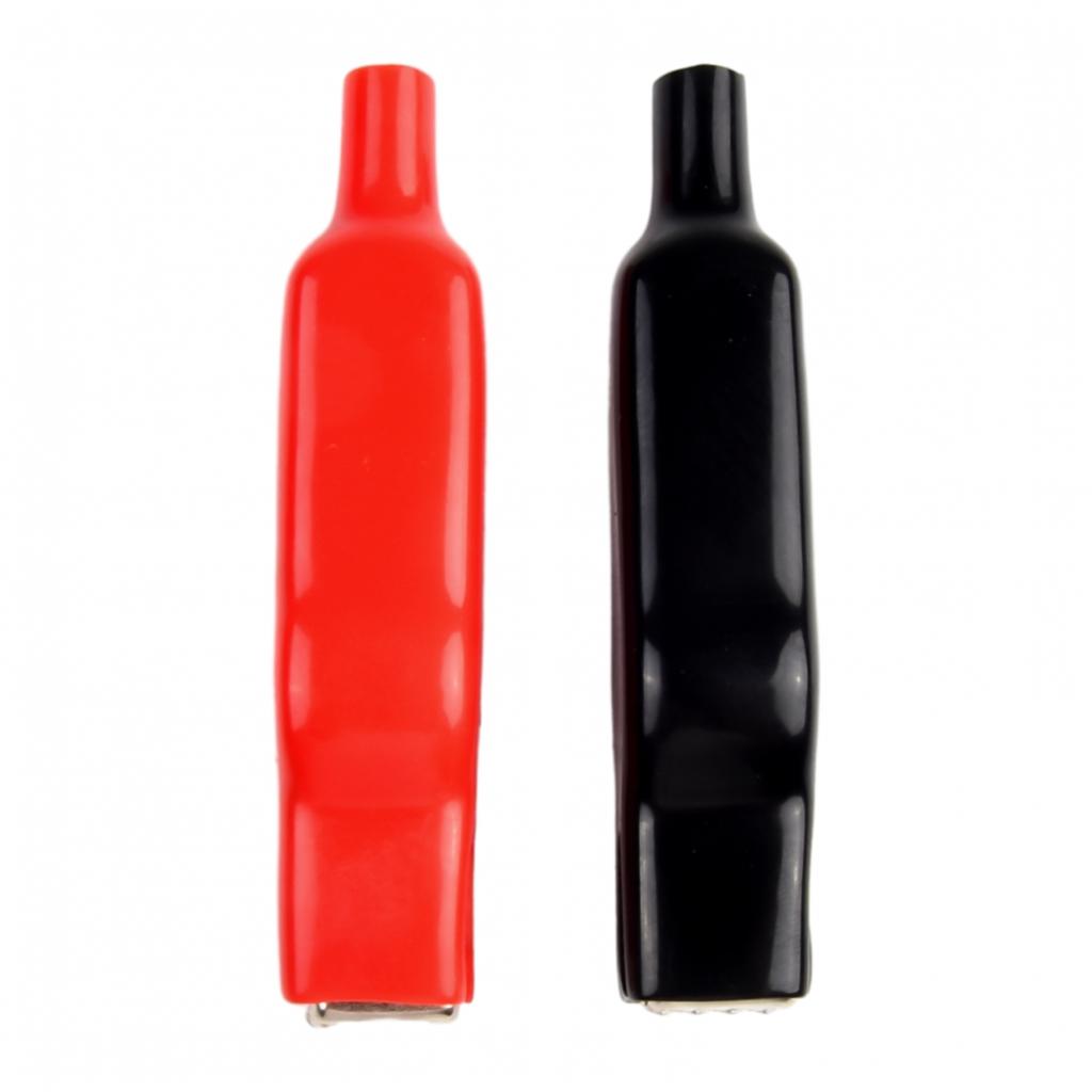 20A Elektrische Messleitungen mit isolierten Klemmen (Rot/Schwarz 2 Stück)