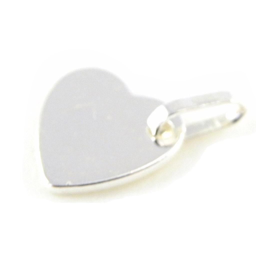 Les Trésors De Lily [B9894] - Silver 'Mini Heart' Pendant To Engrave