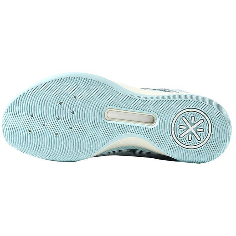 Li Ning Strong Attack Shock Absorption Low Top Basketball Shoes Men sneaker Gray Green ABAR115-3