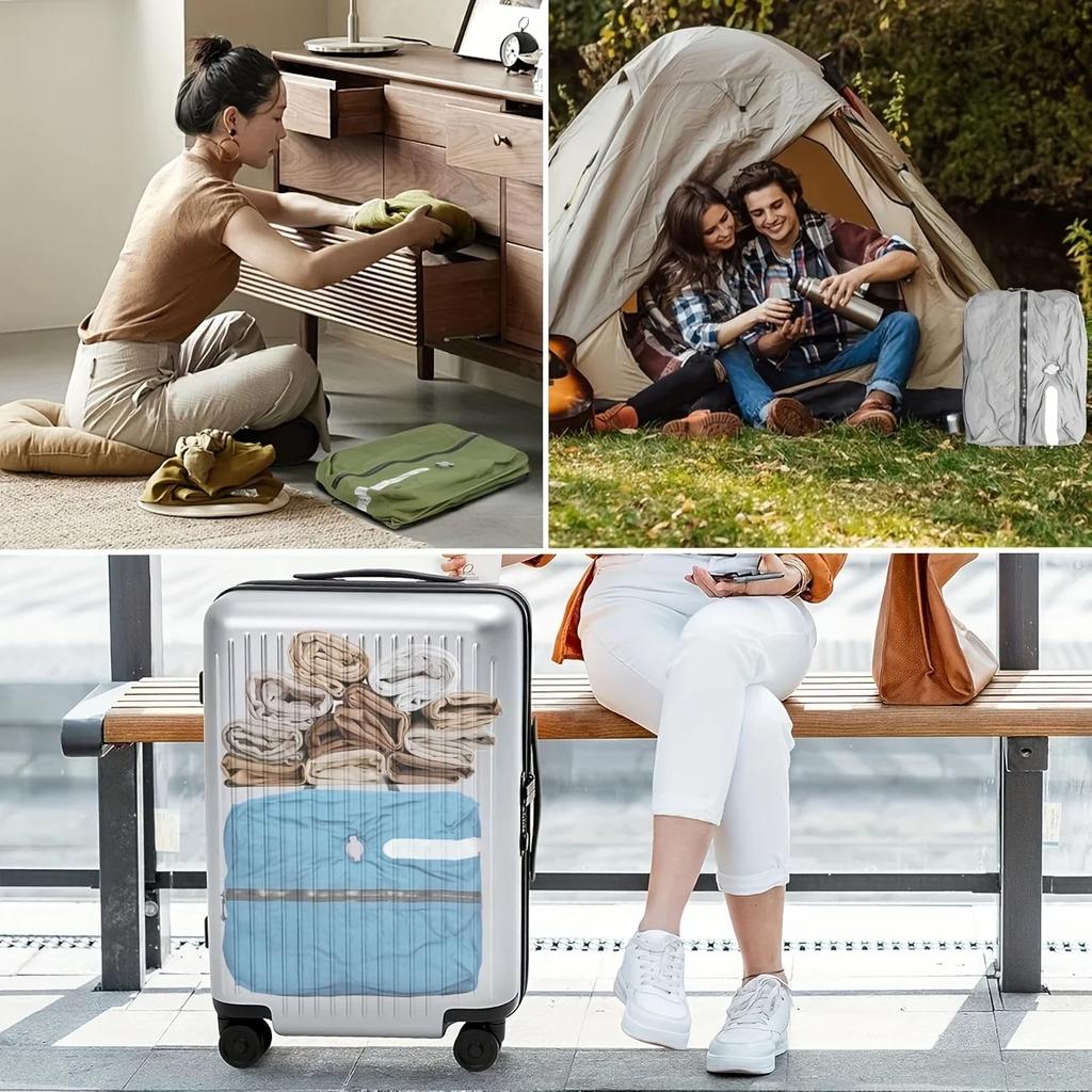 1pc Waterproof and dustproof travel bags vacuum compression storage bags reusable compression bags foldable storage