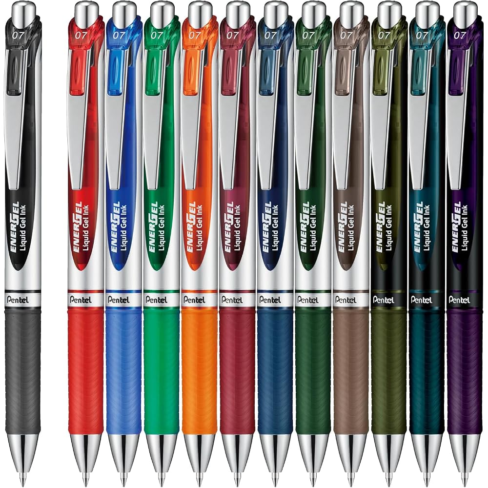 Pentel Ballpoint Gel Ink Gel Knock Type 0.7mm BL77-12AMZ 12 Colors