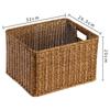 Wicker-Style Storage Box: Versatile Basket for Organizing Books, Magazines, Snacks, Toys, and More In Living Room or Study.