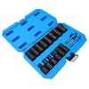 16 Pcs 1 2 Lug Nut Socket Set Non Marring 8 27mm Locking Nut Removal Tool with 2 Center Punches Chrome Vanadium Steel