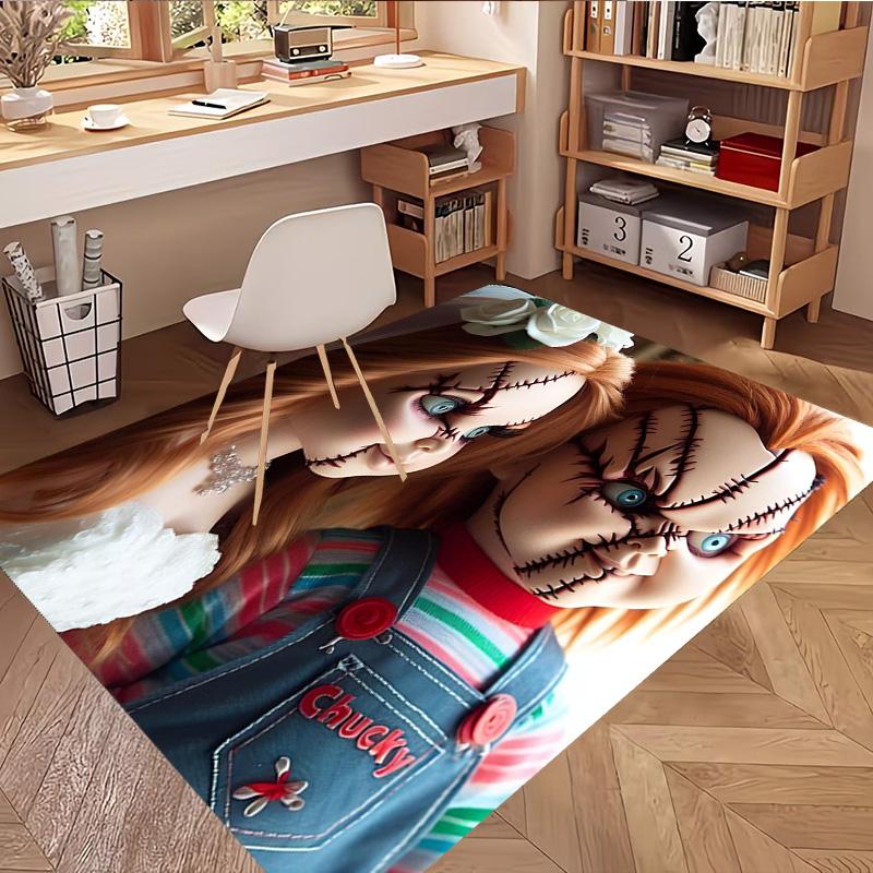 Bride of Chucky Print Rug, Washable Floor Carpet, For Entryway Dorm Laundry Room Office Study, Home Decor Birthday Christmas Gift