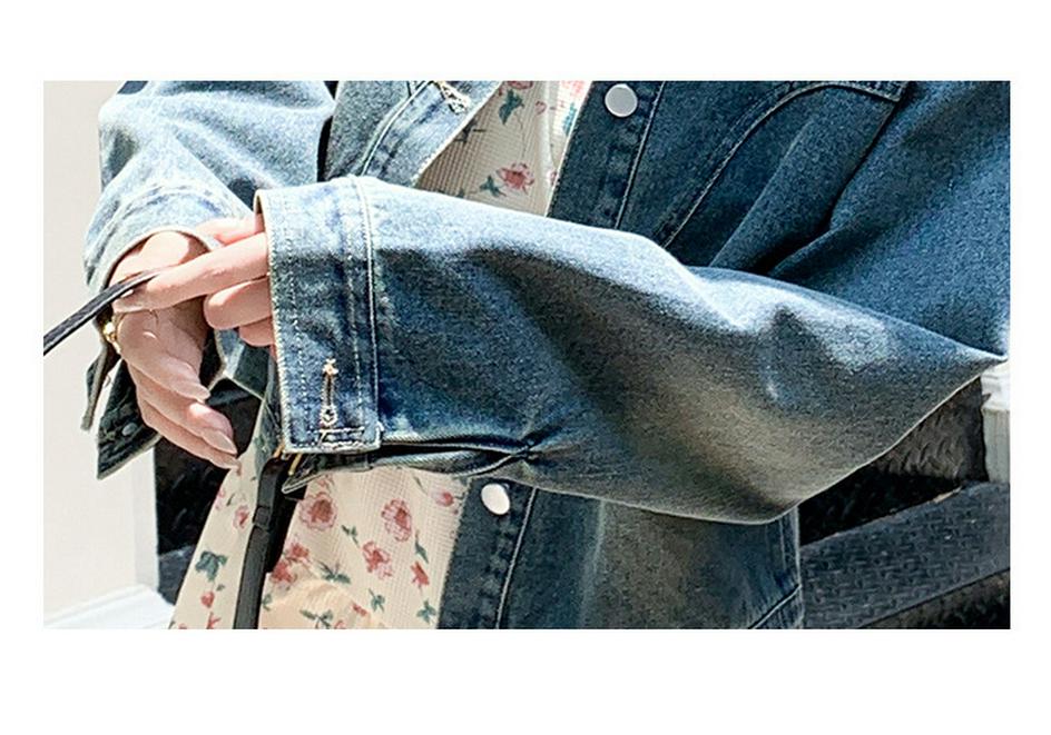 Korean-Style Versatile Denim Cardigan Jacket for Women - Stylish Spring and Autumn Fashion 2026