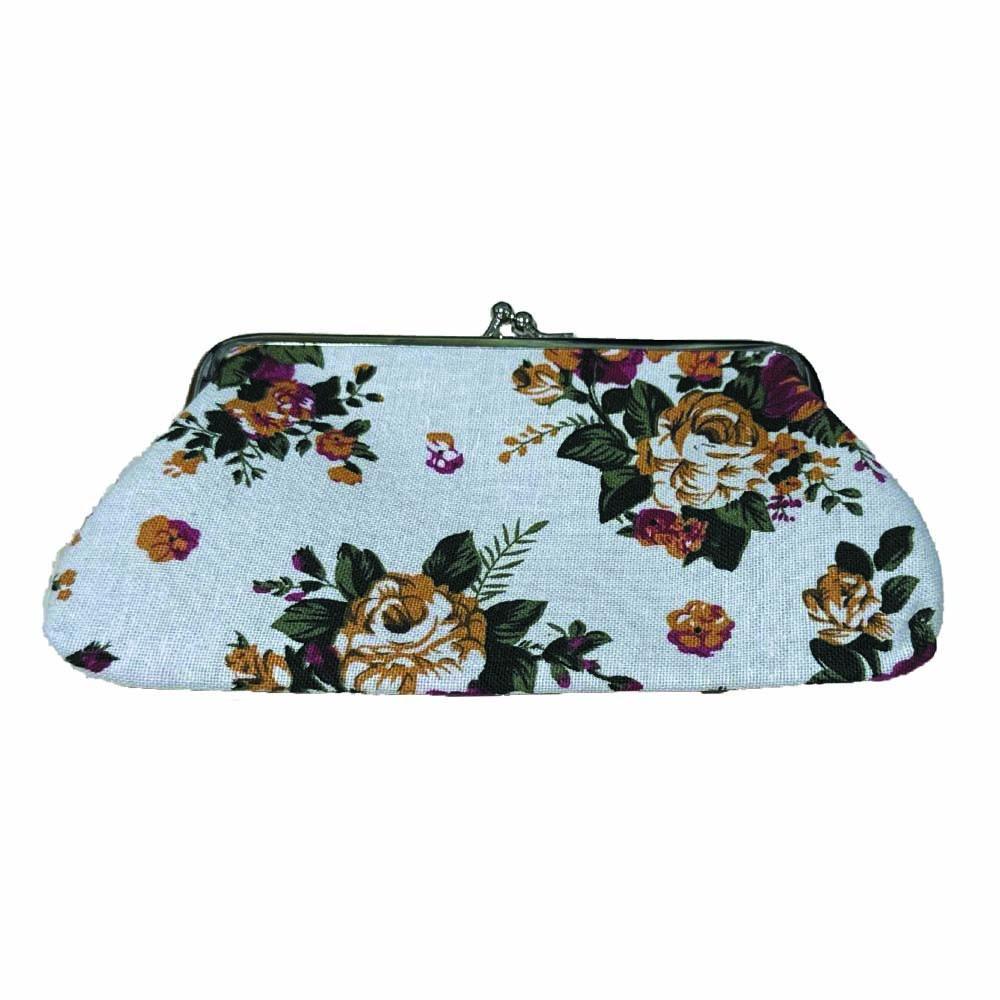 

Цветочный кошелек для монет Ретро кошелек-клатч для денег Модный длинный кошелек с застежкой-поцелуем Женский