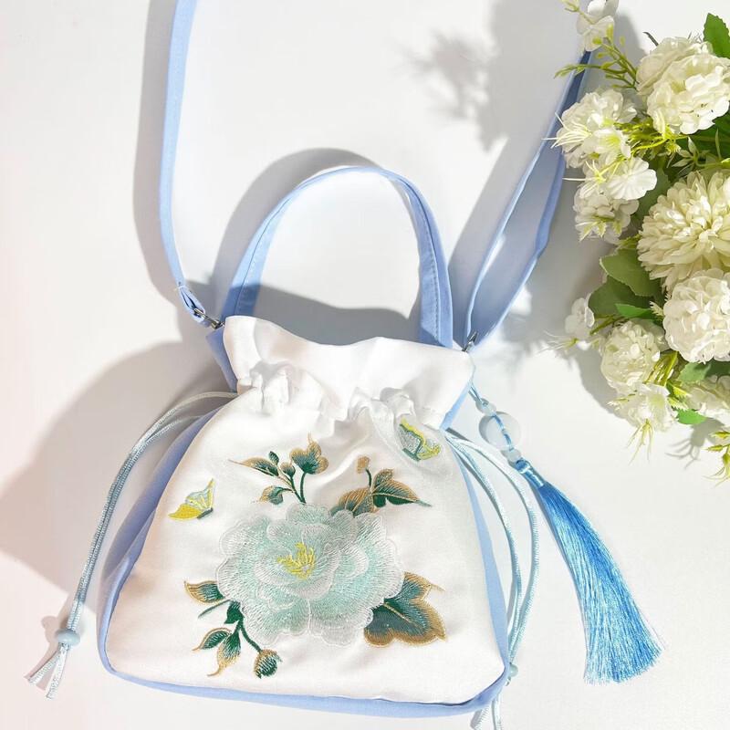 REWELL Embroidered Hanfu Style Crossbody Bag with Tassel