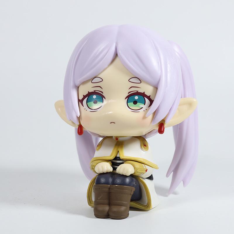 Anime Frieren:Beyond Journey's End Schau nach oben Puppe Fern Frieren Stark Niedliches Modell Sitzende Haltung Spielzeugsammlung Actionfigur Puppe