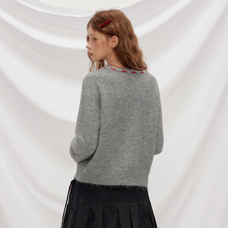 UNIFREE Playful Dog Knit Cardigan