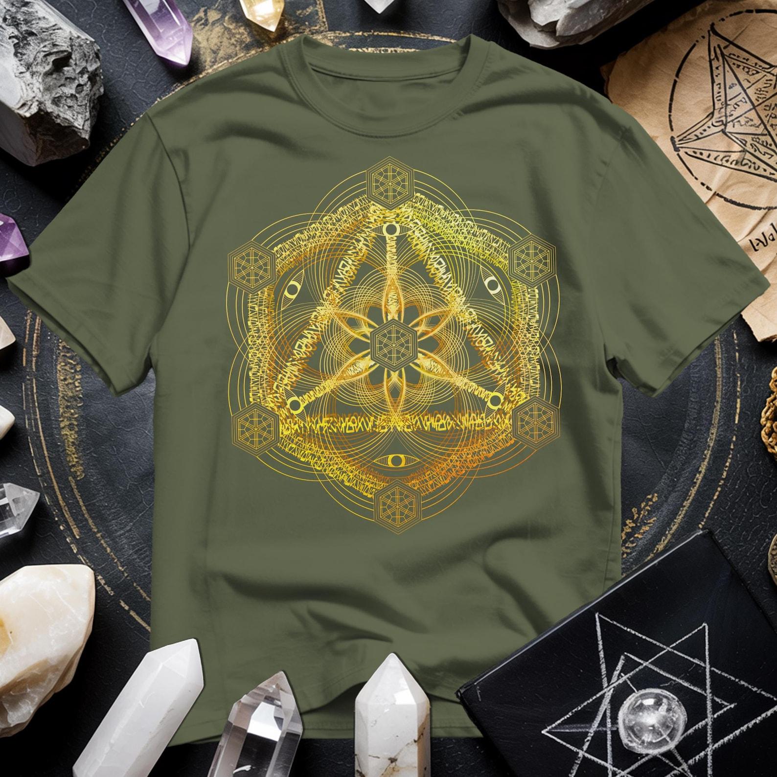 Interdimensional Tesseract T-Shirt | Sacred Geometry Graphic Tee 3XL