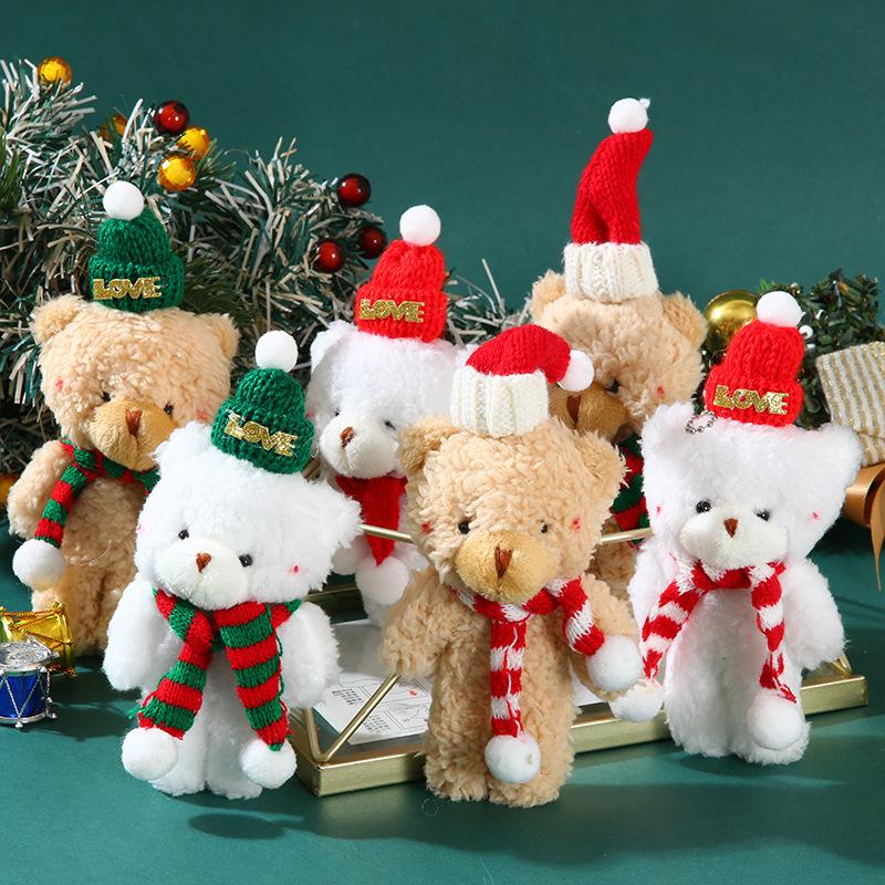 Christmas Cute Blush Joint Bear Bag Cute Clothing Accessories Bear Doll Pendant