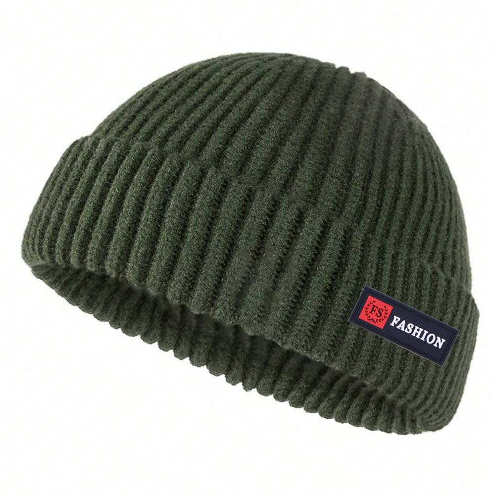 1pc Men Beanies Skullcap Street Style Hip Hop Brimless Baggy Melon Cap Cuff Fisherman Beanies Hats Winter Warm Knitted Bonnet