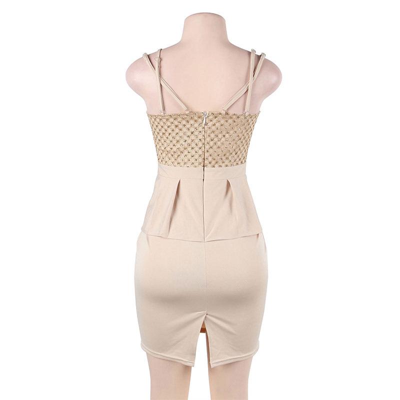 European & American Slimming Bodycon Spaghetti Strap Women's Dress - Sexy Evening Partywear