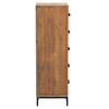 Chest of Drawers 42 X 35 X 110 Cm Solid Pine Wood