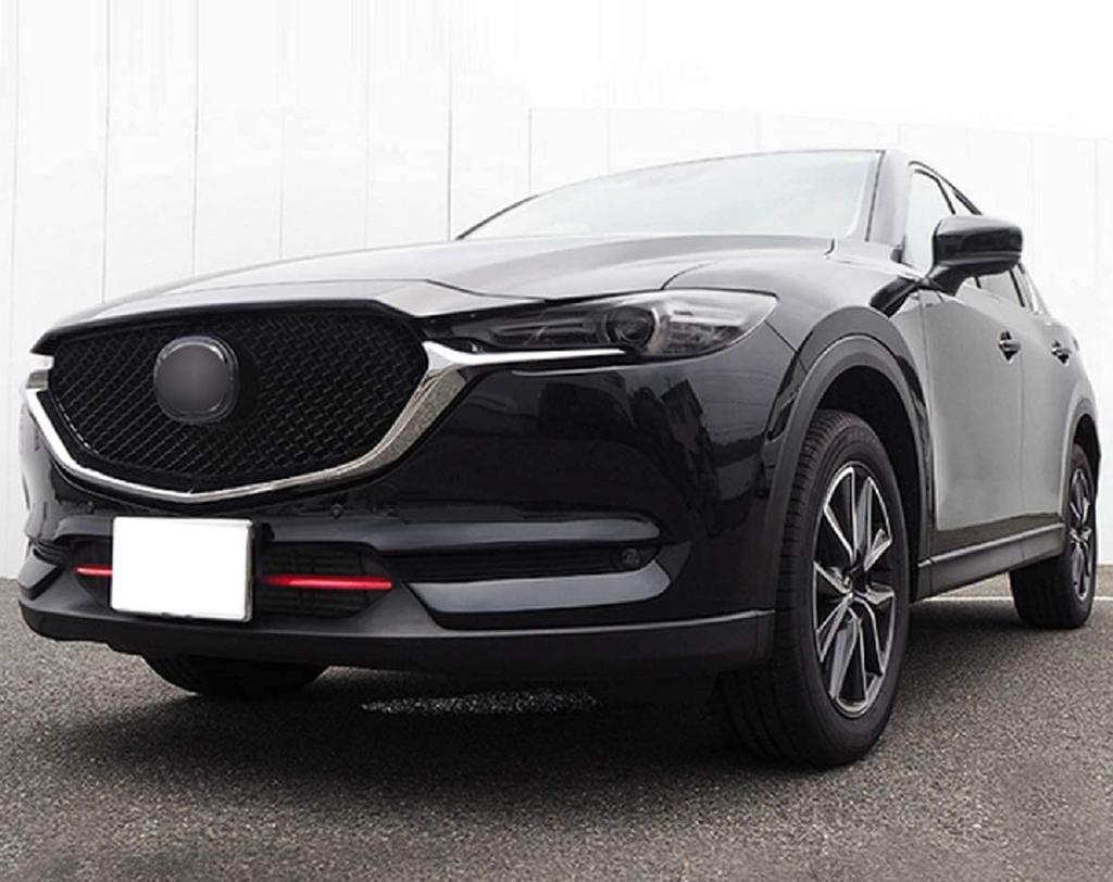 LAIEN Front Lower Grille Garnish (2-Piece Set) for Mazda CX-5 (KF Series) and CX-8 (KG Series), Custom Exterior Bumper Grille Accessories, Red