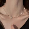 Stainless Steel Pearl Necklace Bracelet Vintage Waterproof Gold Color Small Round Bead Necklace Fashion Women's Jewelry Gift