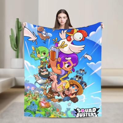 Squad Busters Game  Soft Blanket  Airplane Travel Plush Throw Blanket Print Couch Bed Flannel Bedspread Sofa Bed Cover