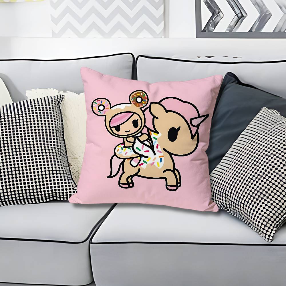 TTokidokiSS Girl Pillow Cases for Bedroom Living Room Sofa Home Decor Polyester Cushion Cover with Zipper