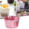50 Stück Doppelseitige Gerollte Papierbecher Hitzebeständige Gebäck Backen Kuchenbecher für Muffin Kuchen(Rose