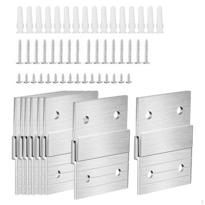 8 Paar französische Klampen, Bildaufhänger, ineinandergreifende Wandhalterung, Aluminiumlegierung, robust, strapazierfähig