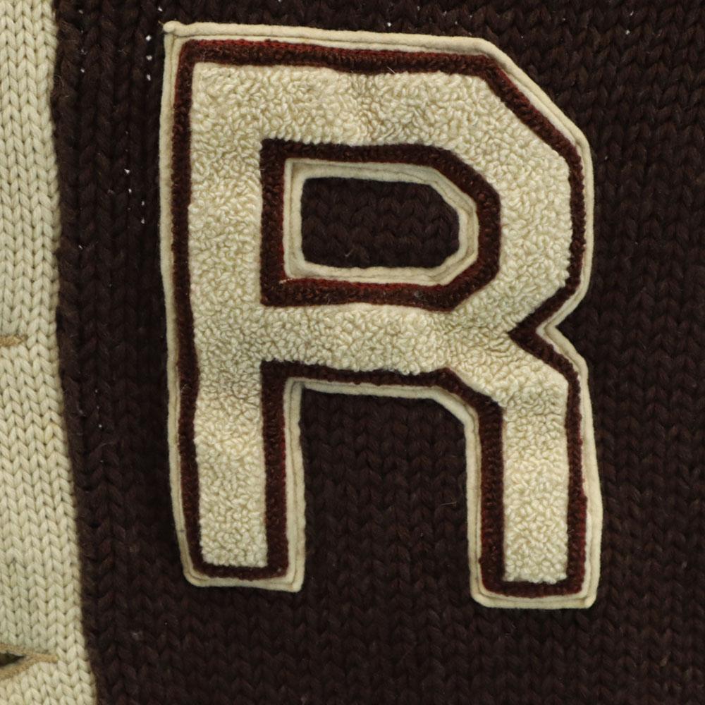 BUCKY WARREN 60s Vintage Long Sleeve Lettered Cardigan Two-tone Color Men's Used