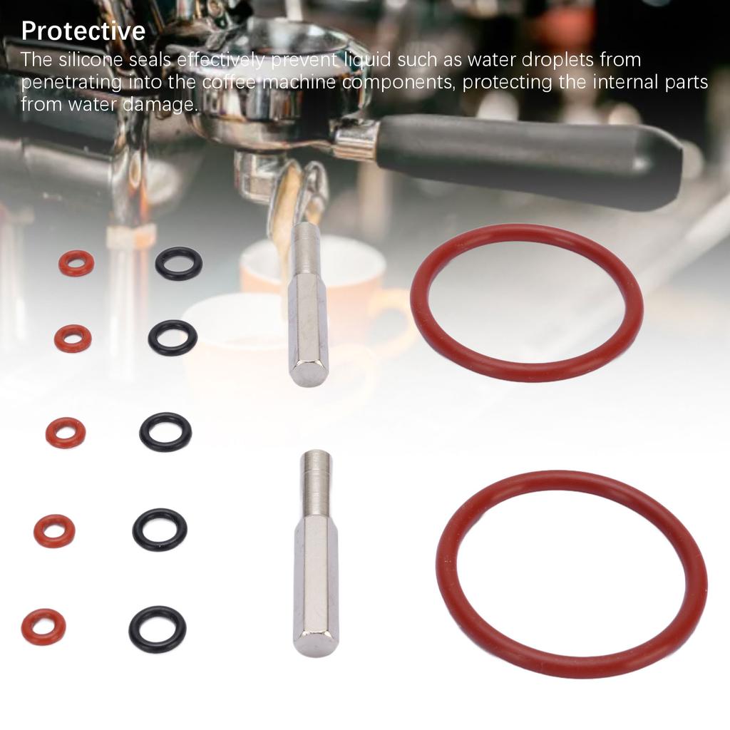 12PCS Silicone O Ring Seals Maintenance Set for Coffee Machine Silicone O Ring Repair Kit Coffee Maker Seal Gaskets with Tools