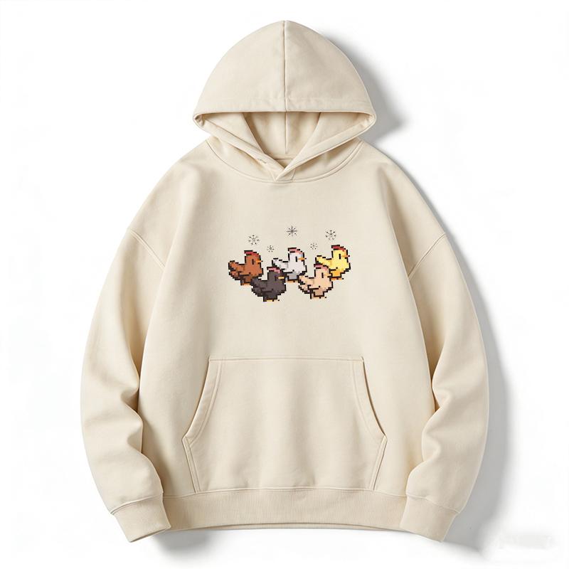 Christmas Chicken Stardew Valley Sweatshirt Pixel Art Gaming Gift Funny Stardew Hoodie Player Christmas