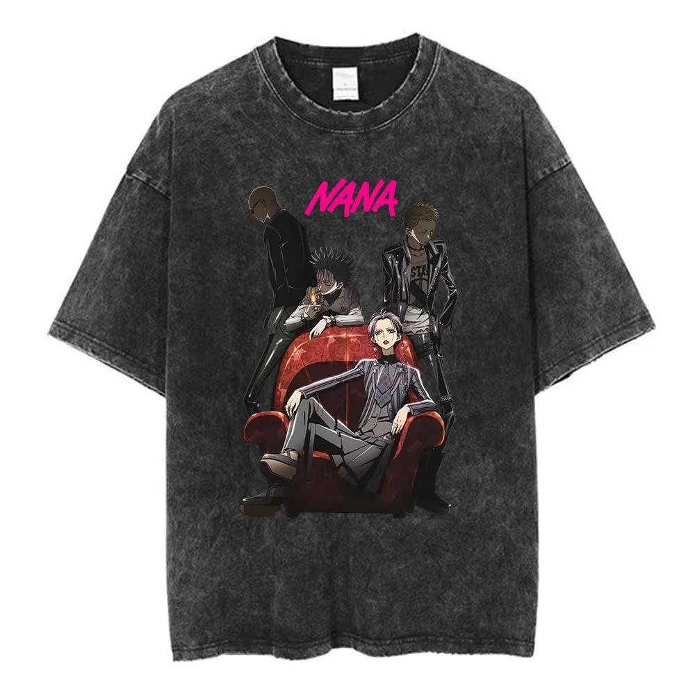 2026 Japanisches Retro-Wasch-T-Shirt für Herren und Damen, kurzärmliges T-Shirt, 100 % reine Baumwolle, lässiges T-Shirt