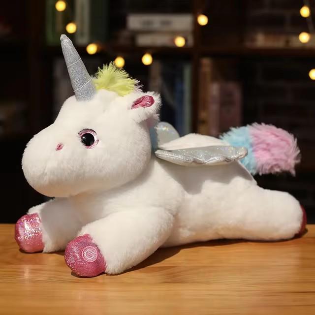 Colorful LED Light Unicorn Doll Plush Toys Soft Cute Throw Pillows Birthday Gift Stuffed Animals Glowing Toy for Girls Chidren