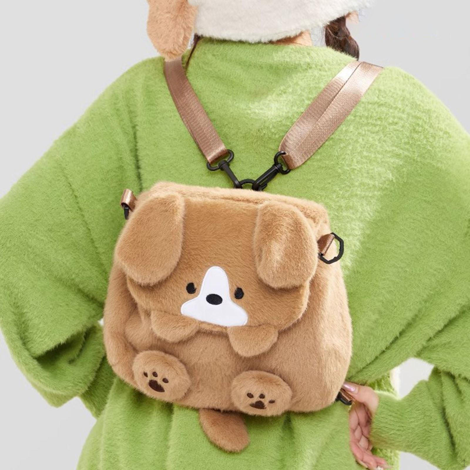 

Животные рюкзаки милый плюшевый сумка плечо мультфильм легкий школьный рюкзак собака коричневый