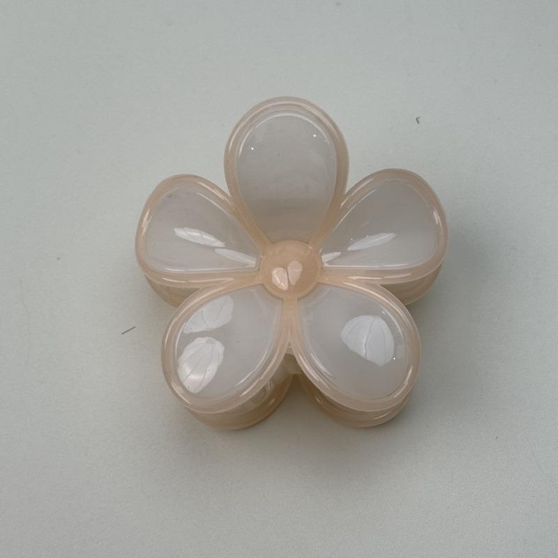 

Кремовый желеобразный цветок Зажим-краб Весенне-летние контрастные цвета Заколка для волос Заколка-краб Аксессуары для волос